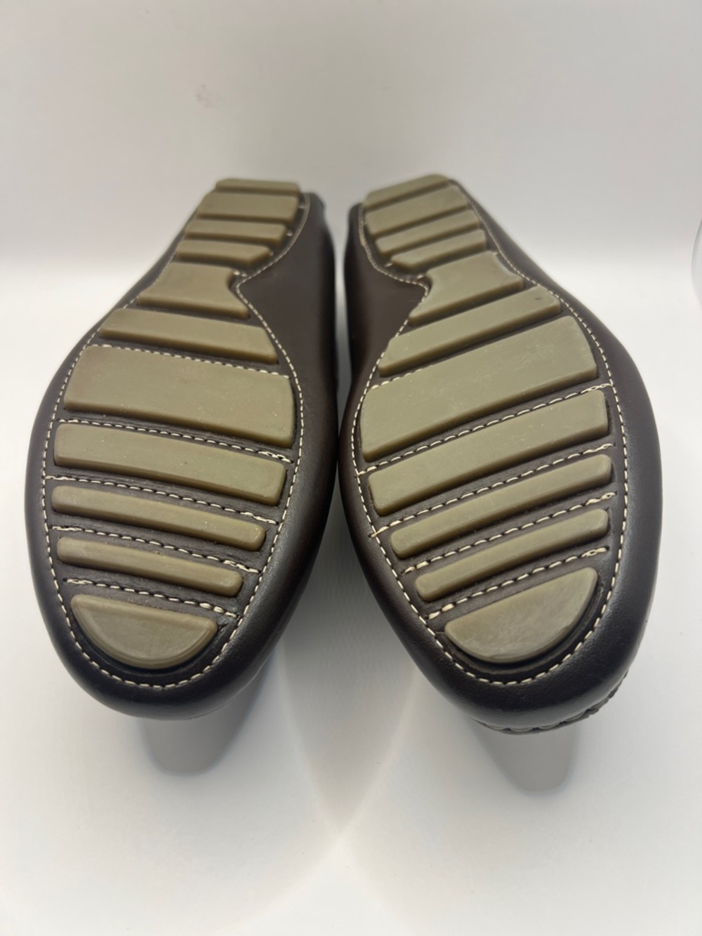 Eastland Dark Brown Leather Women's Moccasin Loafers with Bow - Picture 3 of 6